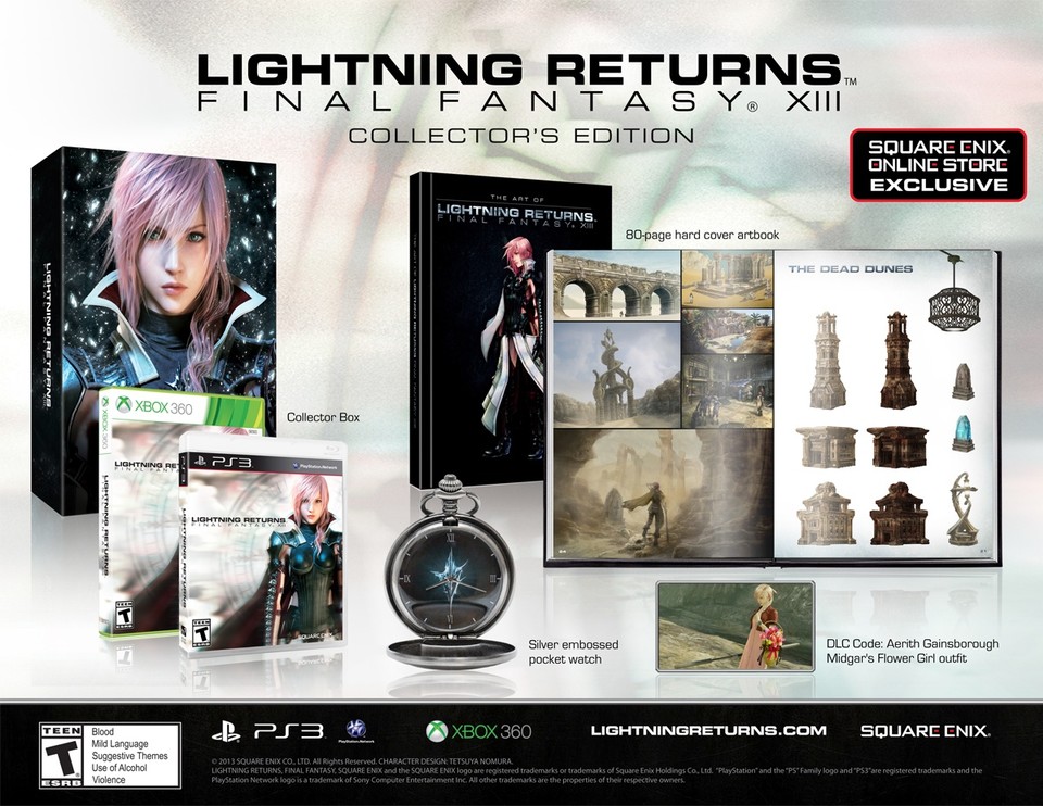 Lightning Returns: Final Fantasy 13 bekommt eine 89,99 US-Dollar teure Collector's Edition. Enthalten sind diverse Gimmicks.