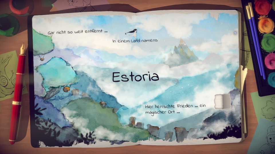 Estoria existiert nur in Izzys Gedanken. Dort steuern wir eine fiktive Figur.