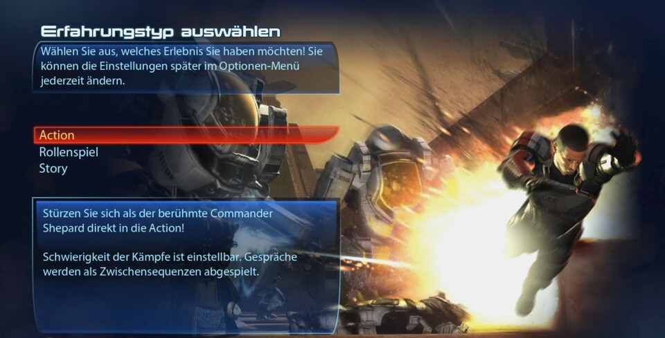 Die Kampagne von Mass Effect 3 lässt sich in drei verschiedenen Variationen Spielen.