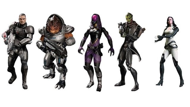 Den Actionfiguren von Mass Effect 3 liegen DLC-Gutscheine bei.