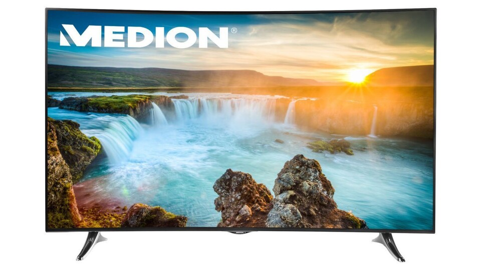 Medion Life 3D Curved 4K-Fernseher im Angebot.