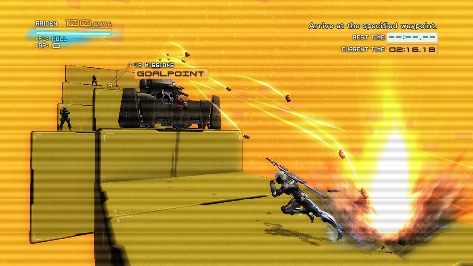 In den VR Missionen werden serientypisch alle Fähigkeiten der Spieler getestet - bei Metal Gear Rising: Revengeance kommen sie per DLC.
