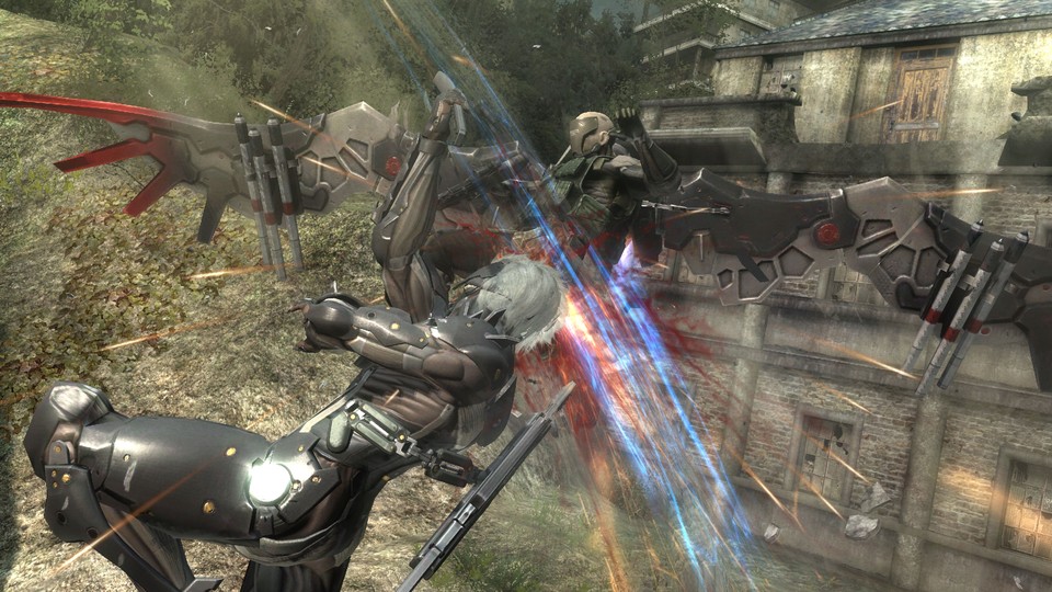 Auch fliegende Feinde gehören zur abwechslungsreichen Gegnerriege von Metal Gear Rising: Revengeance.