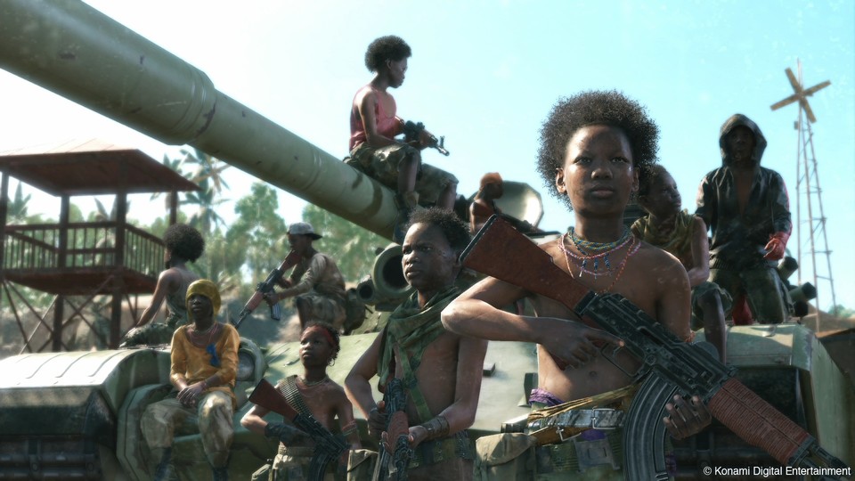 In Afrika nimmt sich Snake der Kindersoldaten an – ist das die Vorstufe zur Gründung der Militärbasis Outer Heaven?
