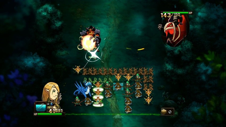 Bossfight: Dämon Azexes schleudert dicke Feuerbälle und hat mächtig viel HP.