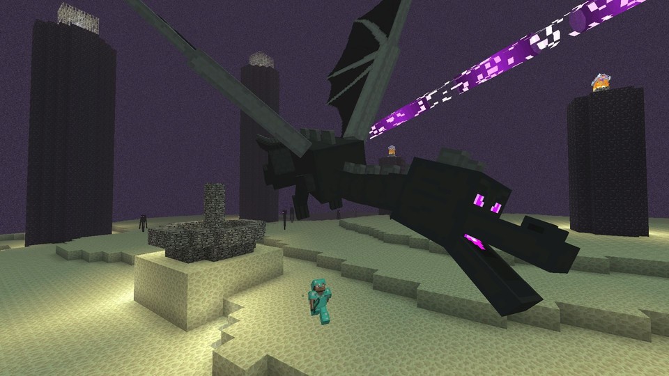 Der Sieg über den Enderdrachen ist eines der Langzeitprojekte in Minecraft.