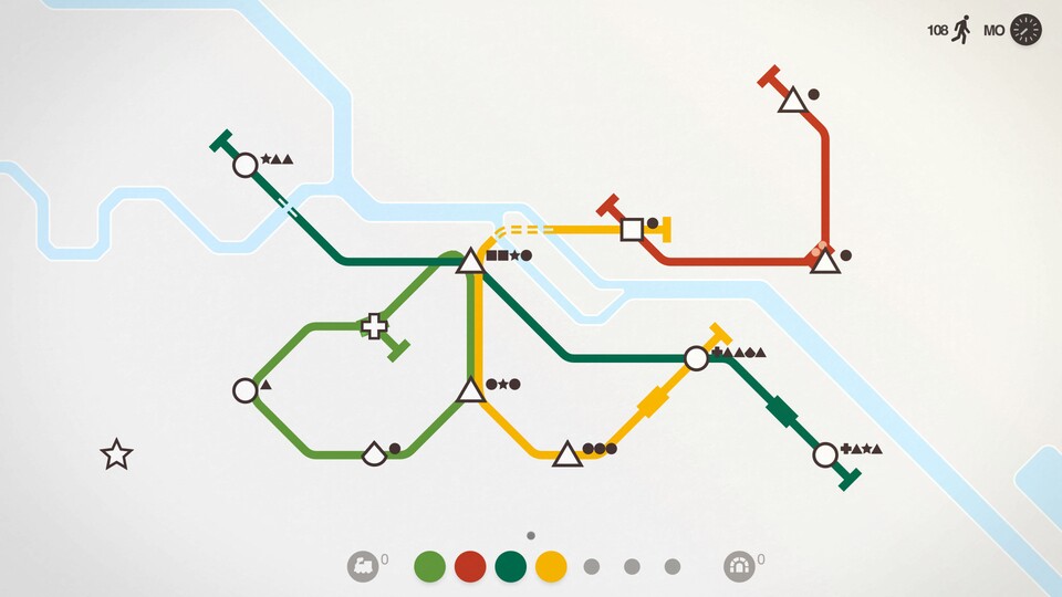 Wie wär's mit einer Runde Mini Metro während einer U-Bahn-Fahrt?