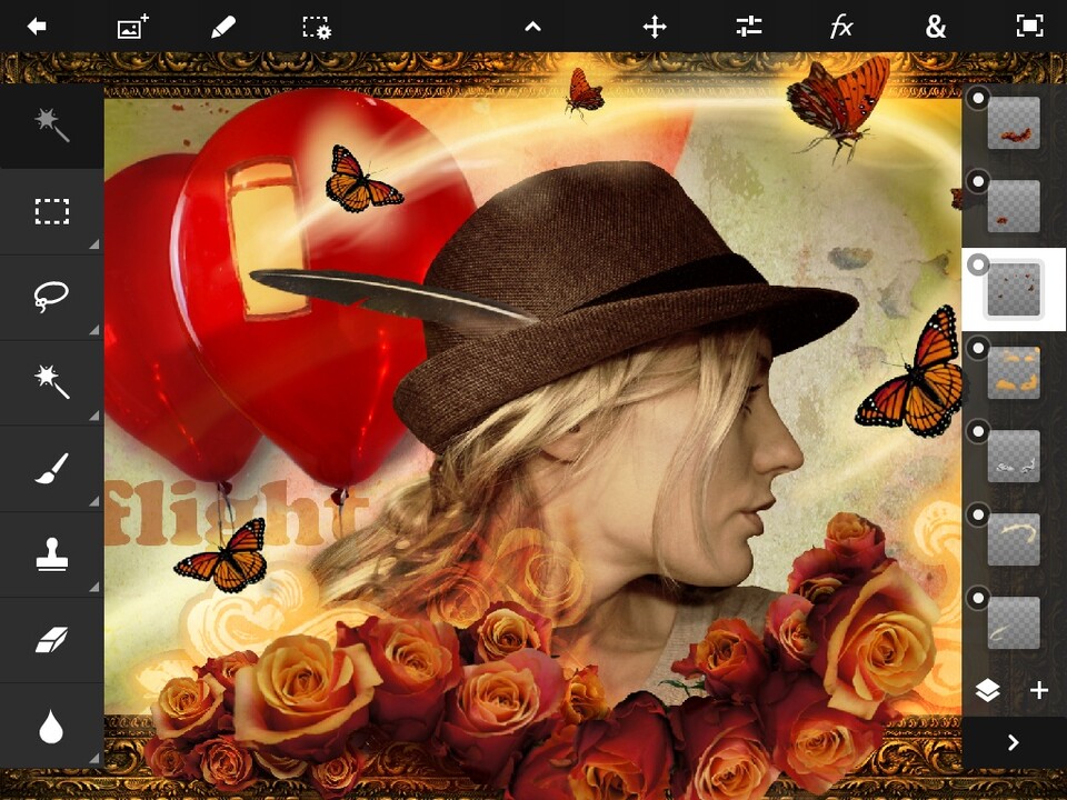 Zu den neuen Apps, die auf der MWC 2012 vorgestellt wurden, gehört Photoshop Touch für das iPad 2.