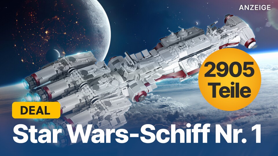 Die Tantive IV ist das allererste Raumschiff, das im ersten Star Wars-Film zu sehen war. Das Modell von Mould King ist nicht nur umfangreicher, sondern auch viel günstiger als das von LEGO.