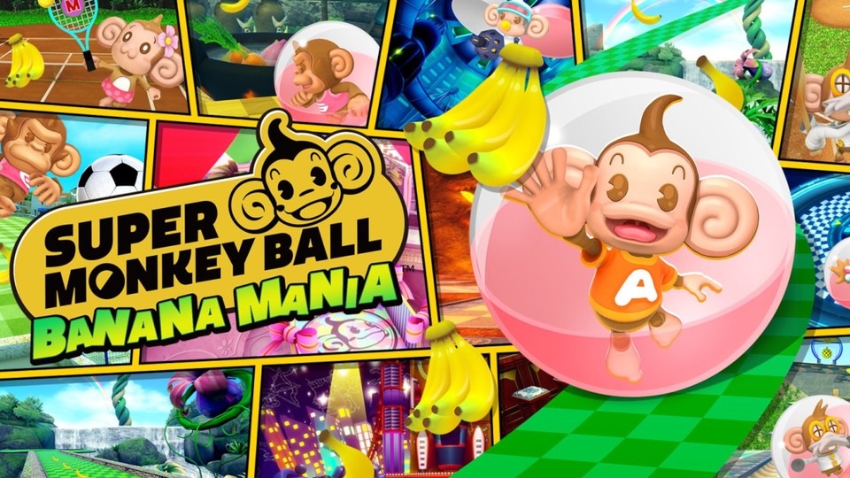 Super Monkey Ball Banana Mania lässt euch als niedliche Affen in Bällen durch hunderte Level rasen.