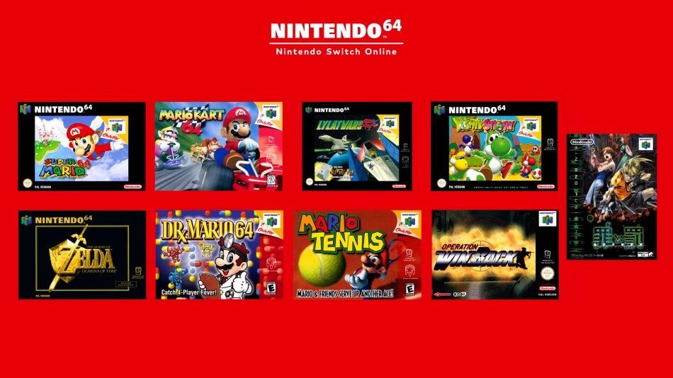 Diese neun N64-Titel sind zum Launch verfügbar.