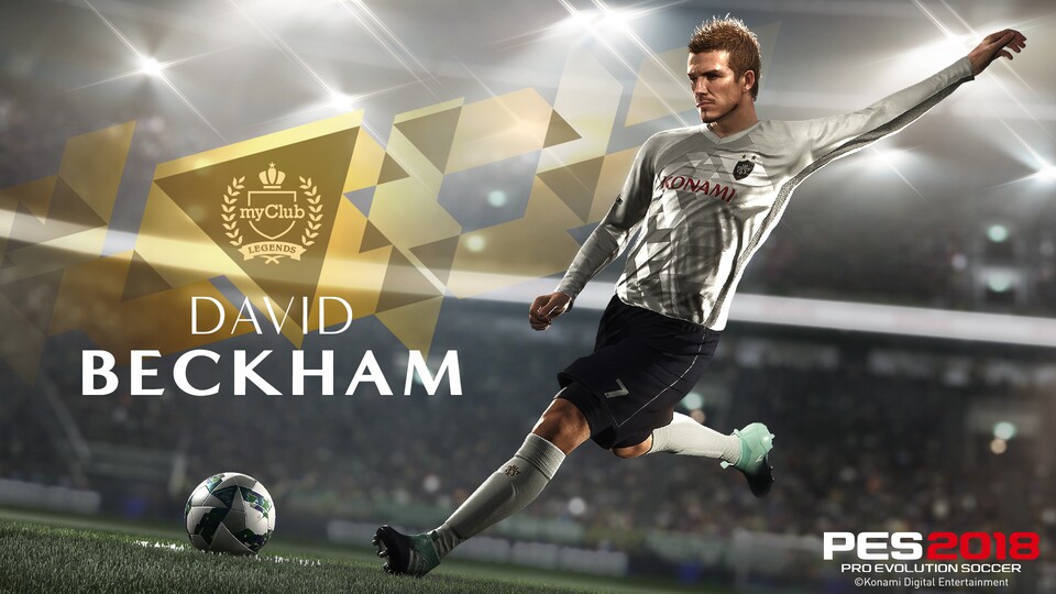 David Beckham wird in PES 18 zur PES Legende.