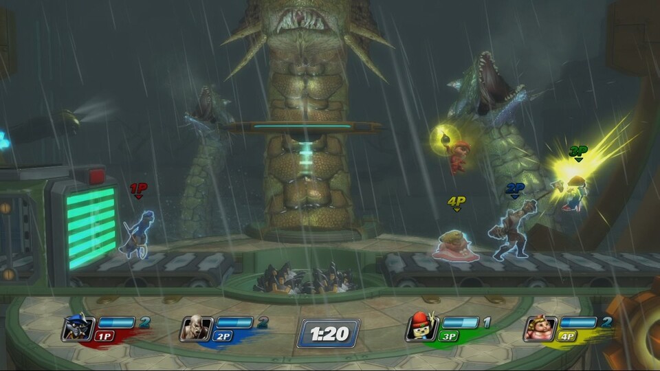 Die Arenen bedienen sich thematisch ebenso bei unterschiedlichen PlayStation-Spielen, wie die Kämpfer selbst.