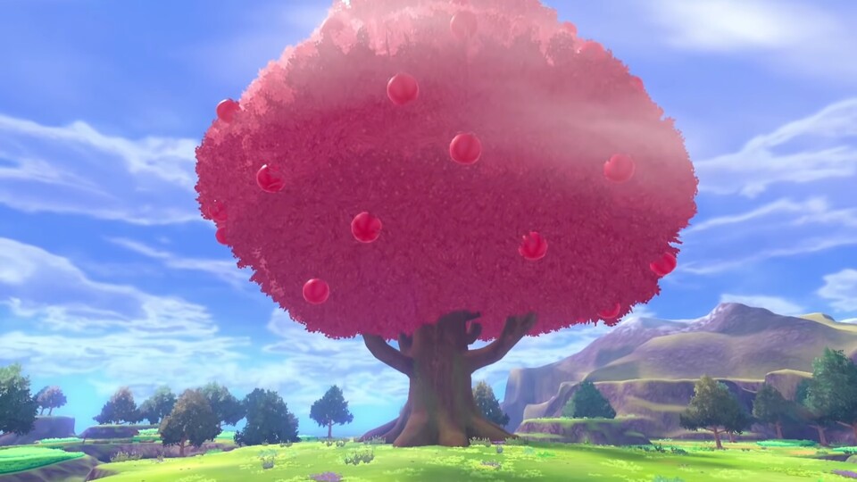 Wir treffen die legendären Pokémon das erste Mal in einer Zwischensequenz am Dyna-Baum.