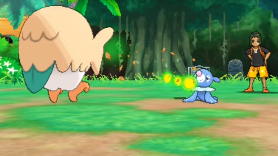 In den Kämpfen sehen wir nun die Trainer (hier Tali) hinter ihren Pokémon - sehr hübsch.