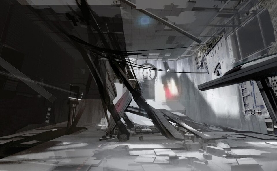 Portal 2: Warum die Labors komplett verlassen sind, wird hoffentlich im Lauf der Spielhandlung erklärt.
