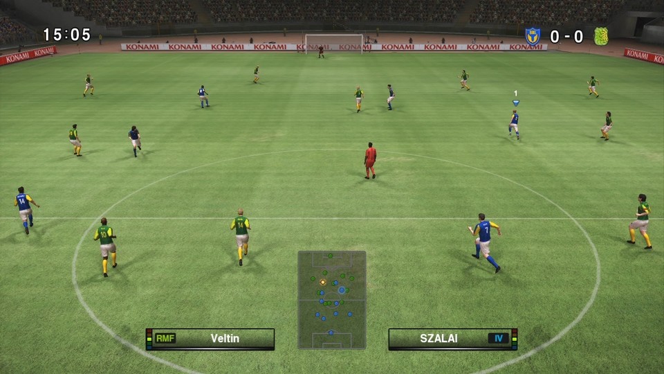 Pro Evolution Soccer 2010: Im Werde-zur-Legende-Modus steuert ihr lediglich einen selbst erstellten Spieler.