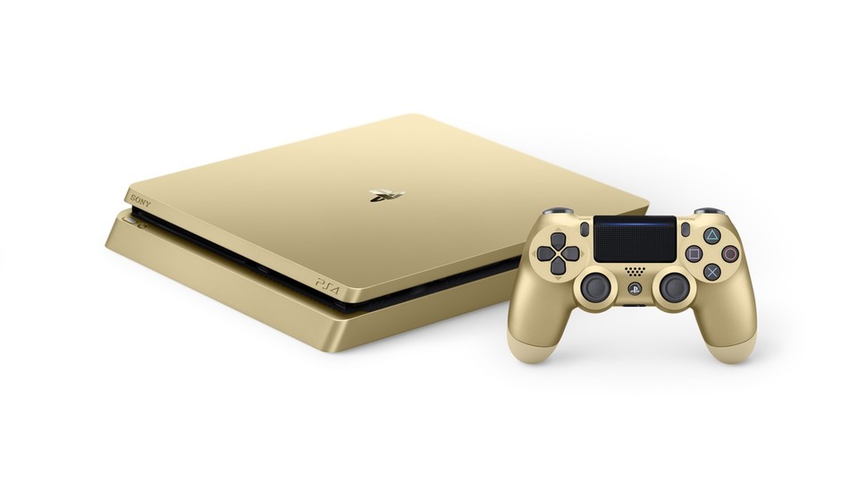 Die PS4 Slim in Gold - Sony veröffentlicht bald eine neue Sonderedition. 