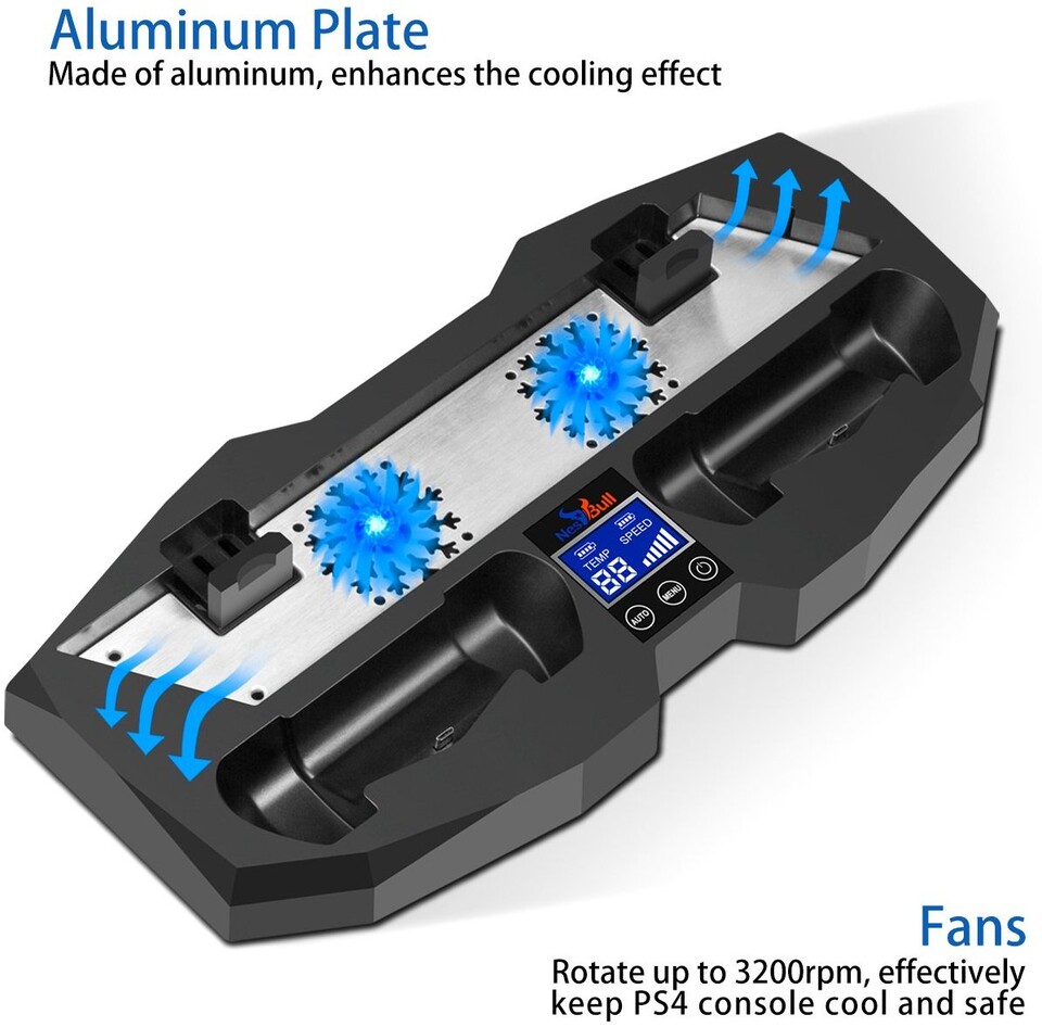 Durch das eingearbeitete Aluminium wird die PS4 laut Herstellerangabe besonders effektiv gekühlt.
