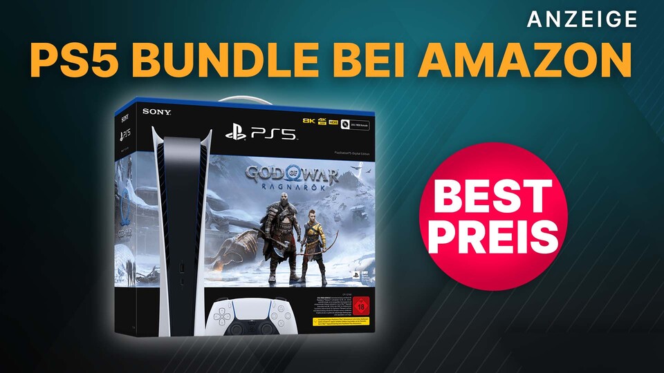 Die PS5 kann derzeit günstig im Bundle mit God of War Ragnarök bei Amazon gekauft werden.