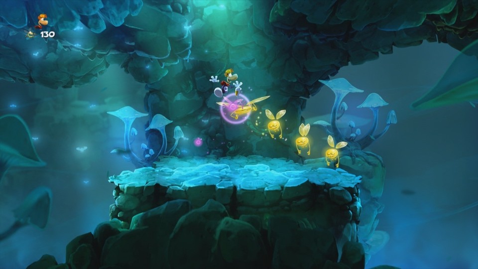 Malerische Welten, handgezeichnete Lichteffekte und knuffige Lums zum Sammeln – Rayman ist ein Augenschmaus.