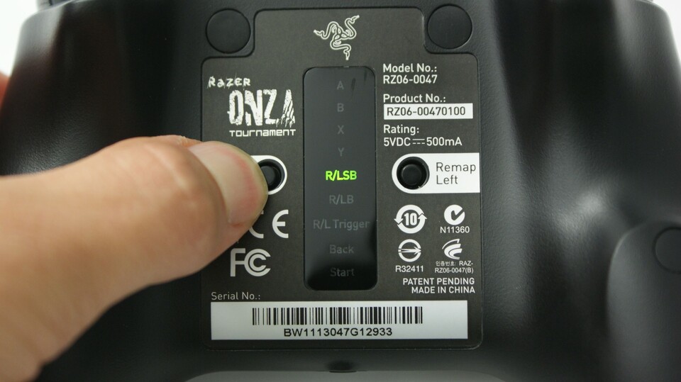 Das Onza verrät auf Knopfdruck die Tastenbelegung.