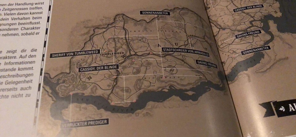 Red Dead Redemption 2 - Auf reddit veröffentlichtes Foto der Map aus dem Manual.
