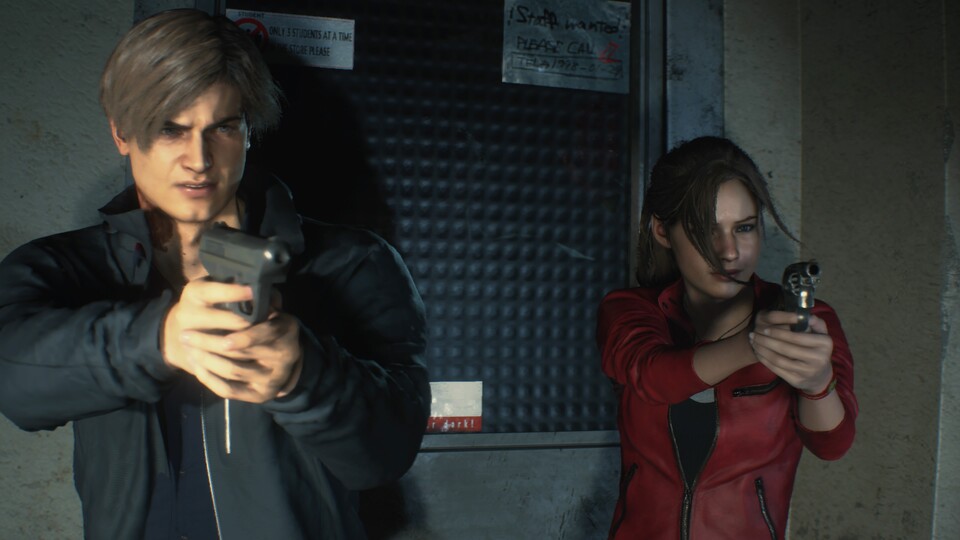 Leon und Claire - Die beiden Hauptcharaktere des Spiels.