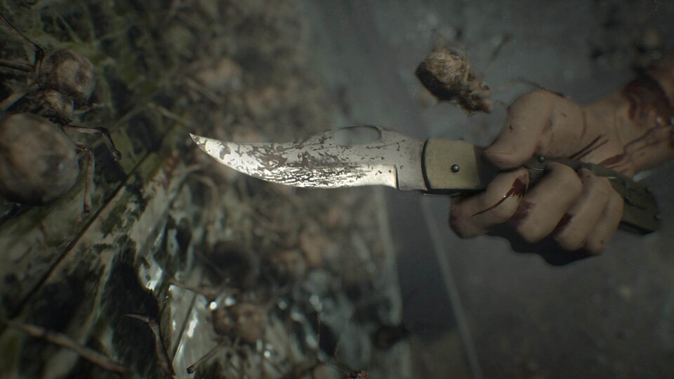 Das Messer aus Resident Evil 7 ist nicht gerade effizient.