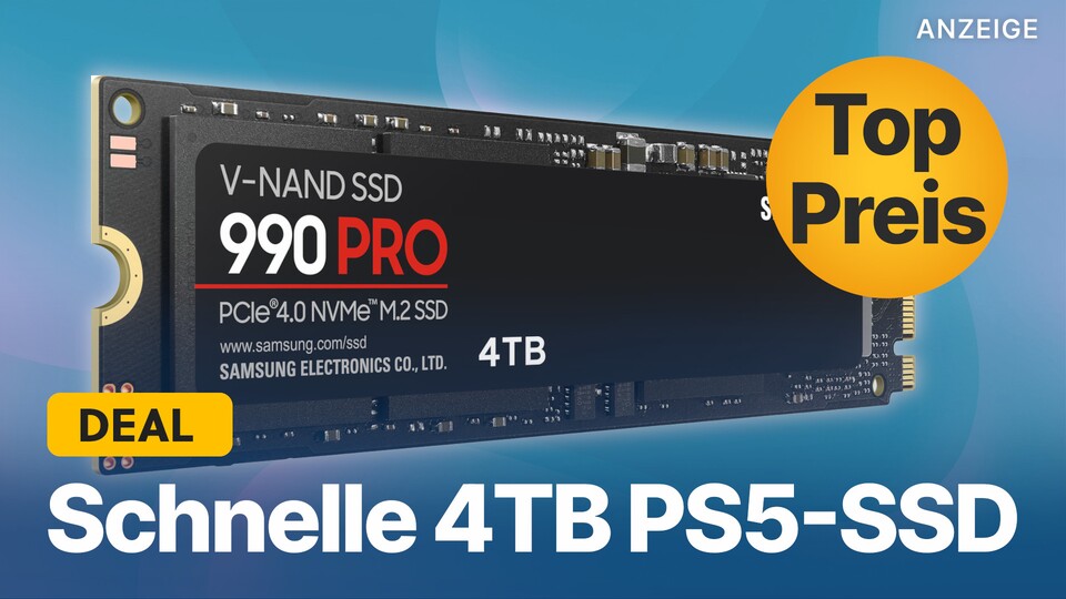 Reichlich Speicher und kurze Ladezeiten für PS5: Bei Coolblue gibts jetzt die NVMe SSD Samsung 990 Pro im Angebot.