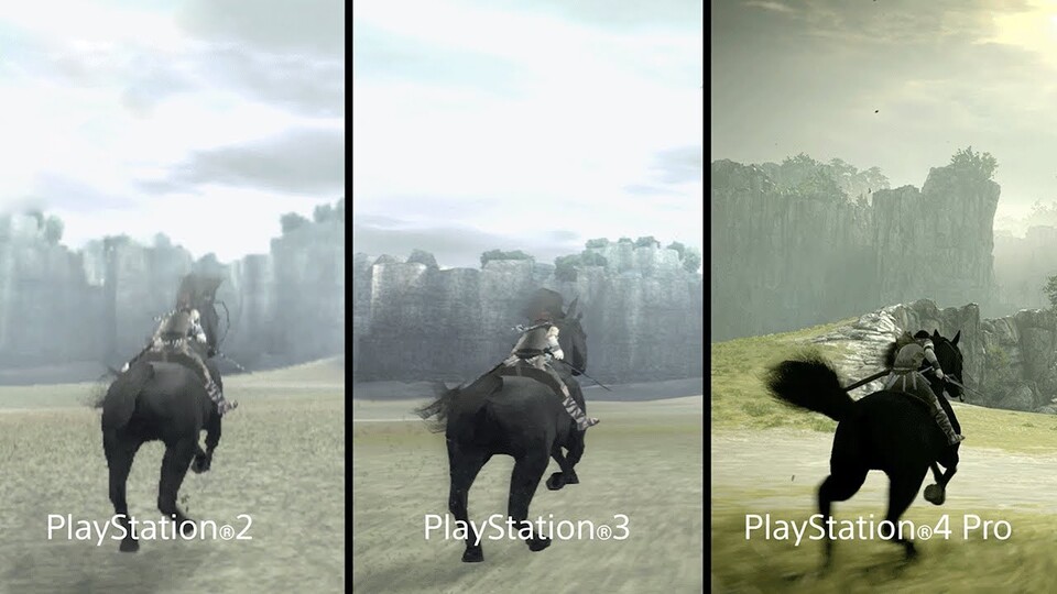 Shadow of the Colossus - Gameplay-Trailer vergleicht Adventure auf PS2, PS3 und PS4 Pro