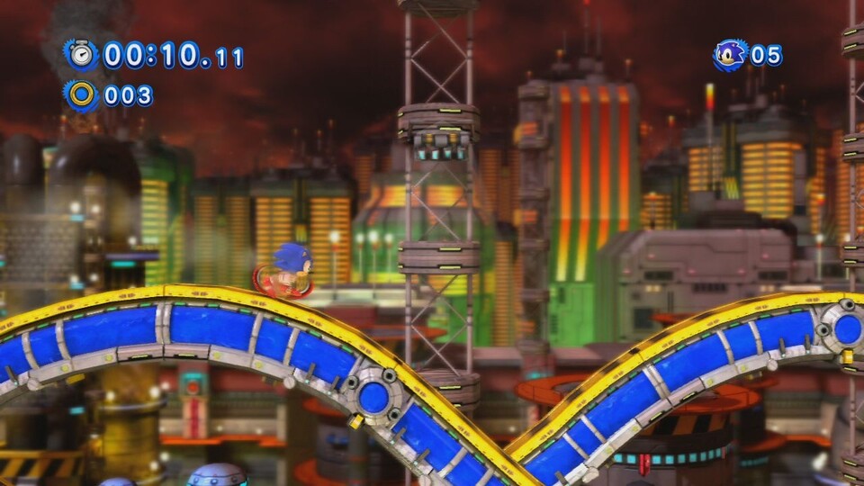 Hier in 2D: Die Chemical Plant aus Sonic the Hedgehog 2.