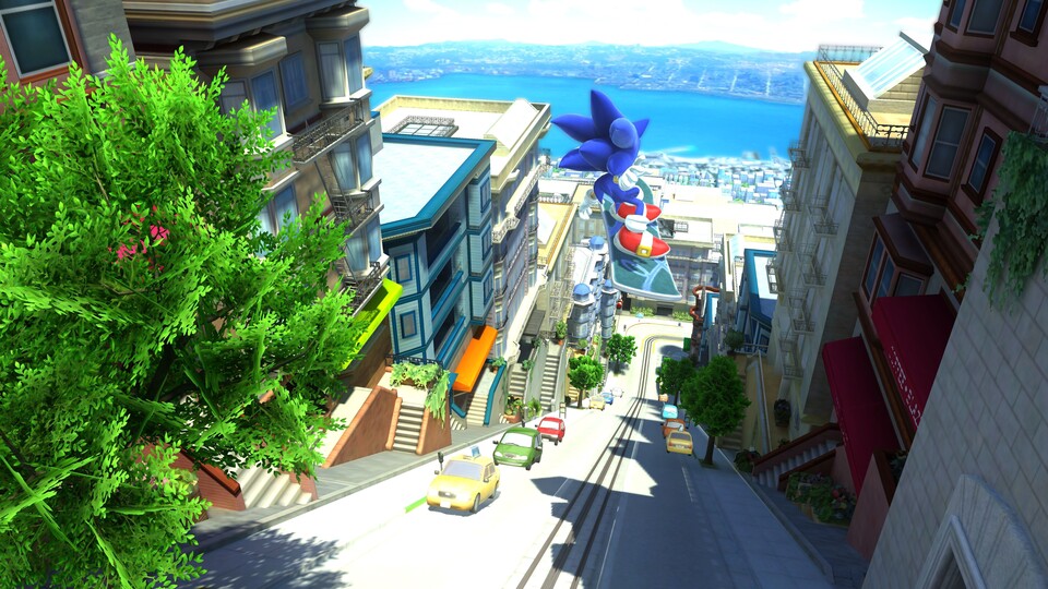 Wie in Sonic Adventure 2: Auf dem Board über die Straßen von San Francisco.