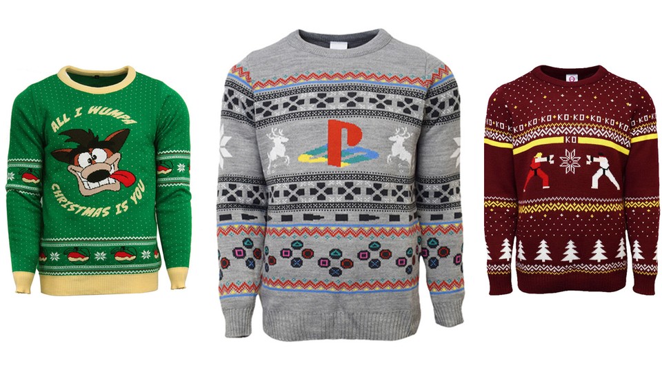 Sony verkauft vor Weihnachten die passenden Pullover und anderes Merchandise.