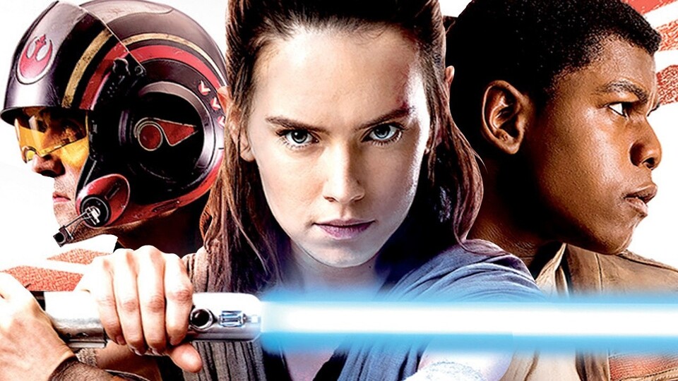 Daisy Ridley, John Boyega und Oscar Isaac in Star Wars 8.