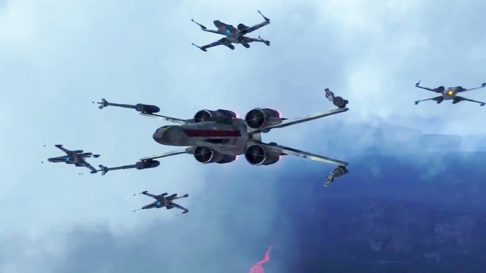 Star Wars: Battlefront gibt es unter anderem auch Crash-Kurse mit den X-Wings.