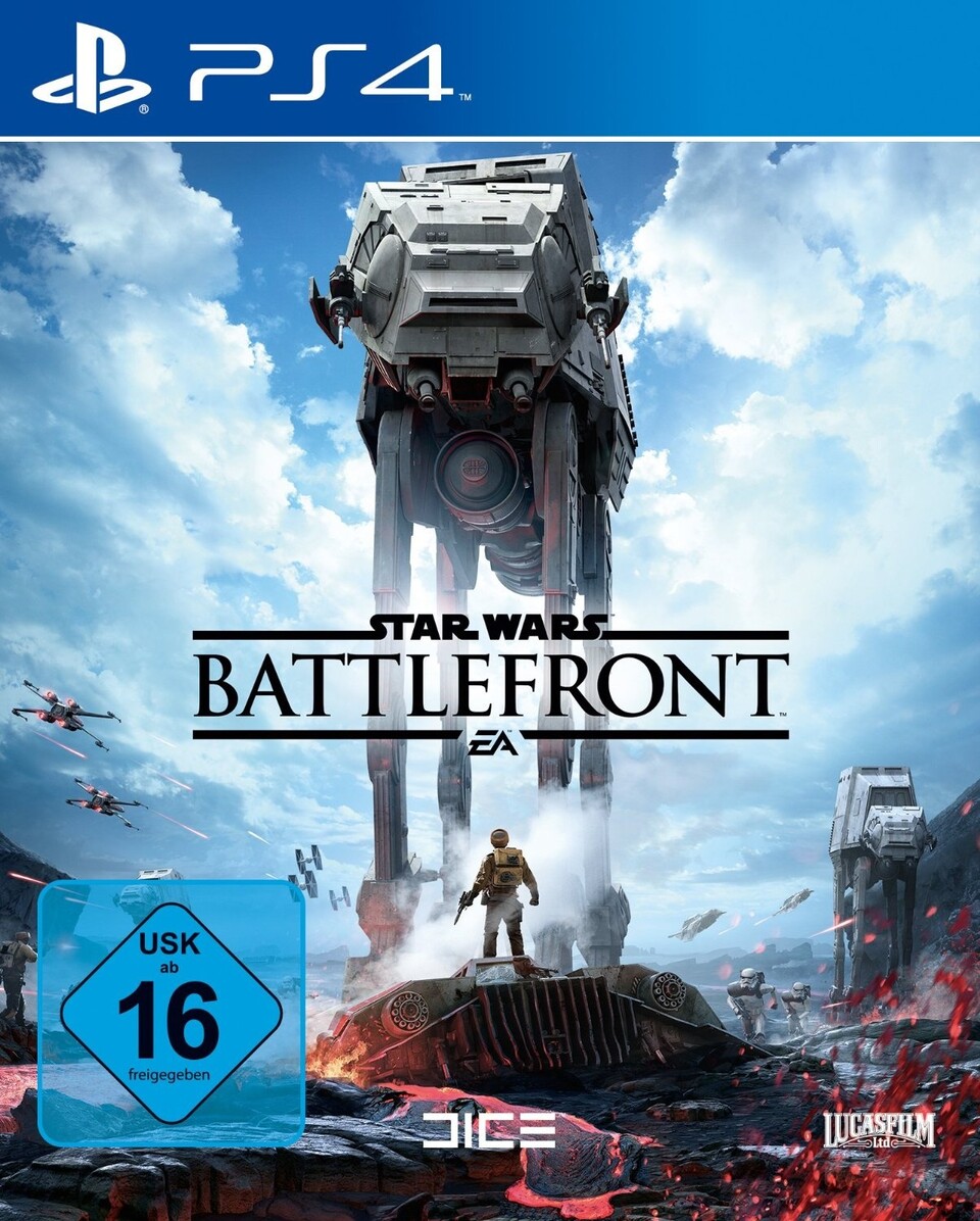 Das aktualisierte Cover der Verkaufsversion von Star Wars: Battlefront zeigt das USK16-Logo.