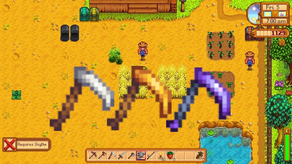 Viele Stardew Valley-Spieler*innen trennen ihre Getreide-Anbauflächen vom restlichen Gemüse, müssten sie aber nicht.