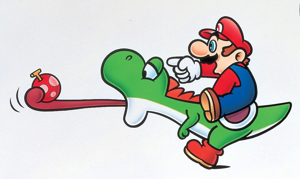 &quot;Da lang!&quot; - Super Mario World kommt ohne Dino-Quälerei aus.
