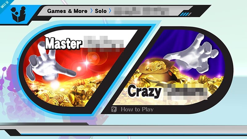 Dieser Screenshot von Super Smash Bros. deutet zwei zusätzliche Spielmodi in der Wii-U-Version an.