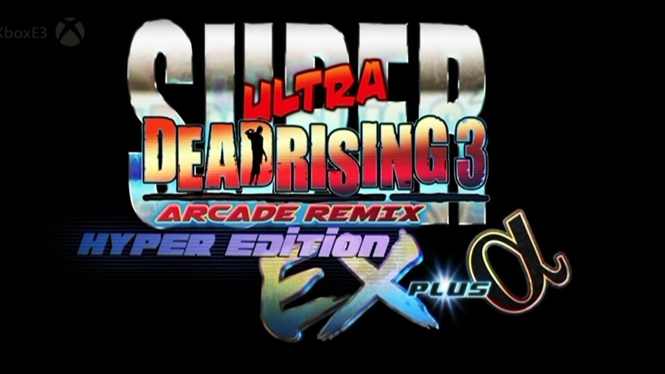 Kein Auffahrunfall sondern das Logo von Super Ultra Dead Rising 3 Arcade Remix Hyper Edition EX Plus Alpha.