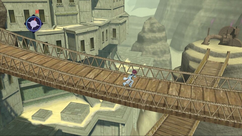 Die Cel-Shading-Grafik ist typisch für ein Tales of Spiel. Die PS3-Version hat wie man sieht die Portierung von der Wii nicht allzu gut überstanden.