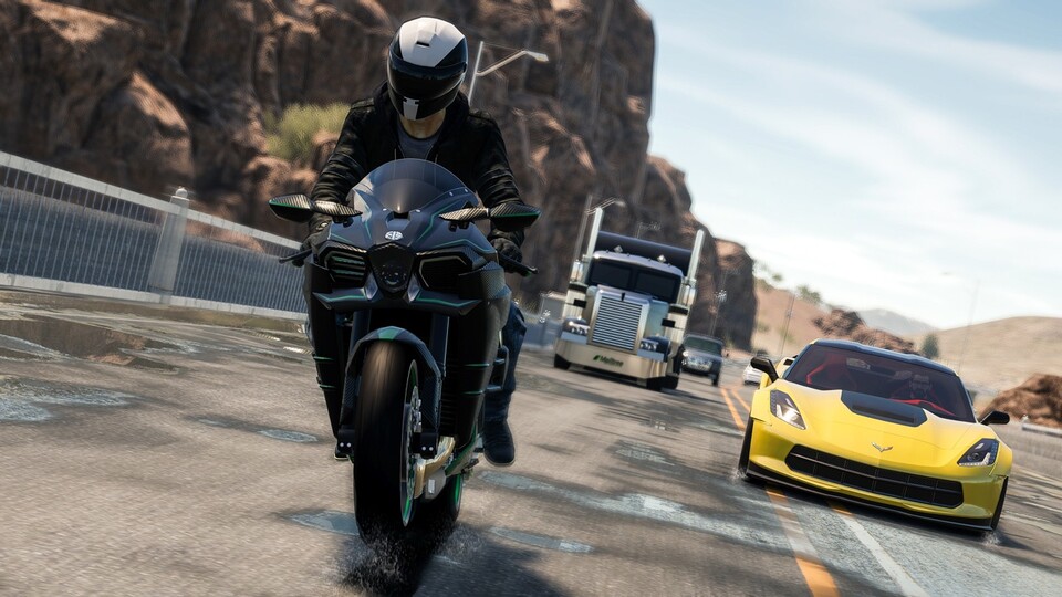 Mit dem Wild-Run-DLC wurde The Crew unter anderem um Motorräder erweitert.