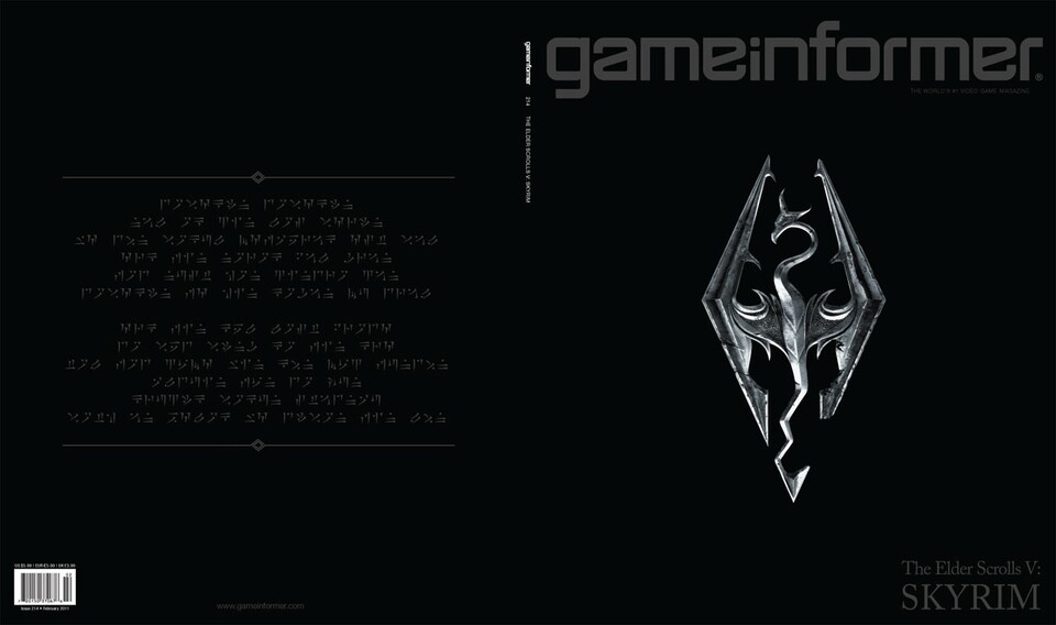 Cover des Game Informer mit dem Text auf der linken Seite.