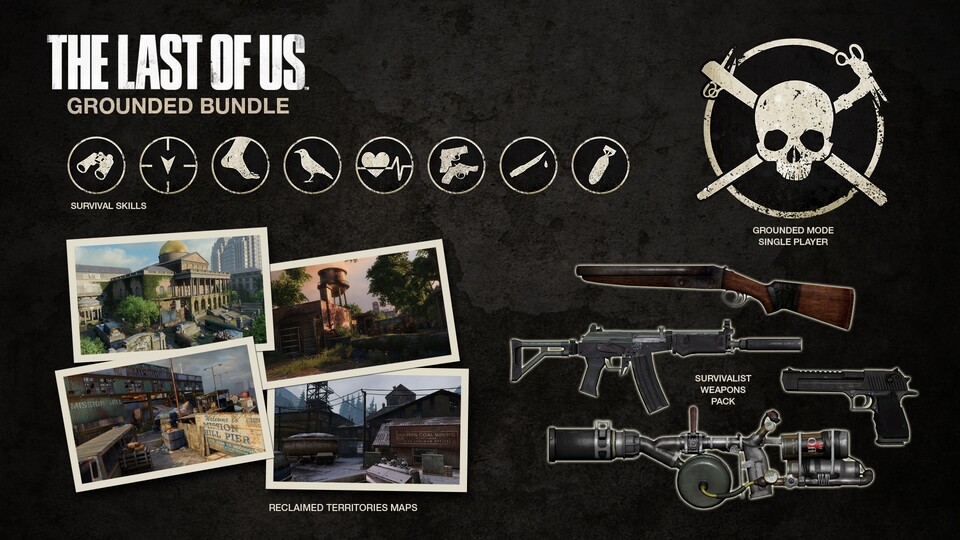Der dritte »Season Pass«-DLC für The Last of Us enthält neue Multiplayer-Maps, Waffen und Überlebenstalente. Außerdem wird der »Erbarmungslos«-Schwierigkeitsgrad für die Kampagne eingeführt.