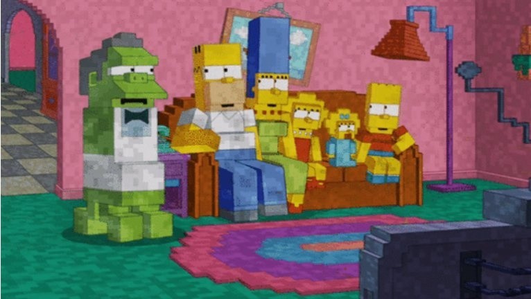 Bei der Serie »The Simpsons« gab es jetzt ein Intro im Minecraft-Look.
