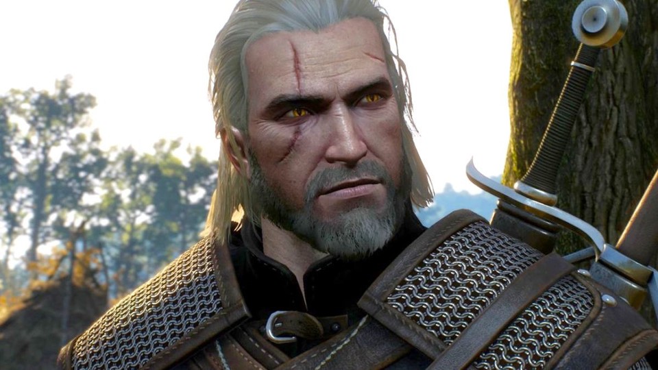 Die Falten und grauen Haare sprechen für ein hohes Alter. Trotzdem ist Geralt so flink wie ein junger Mensch.