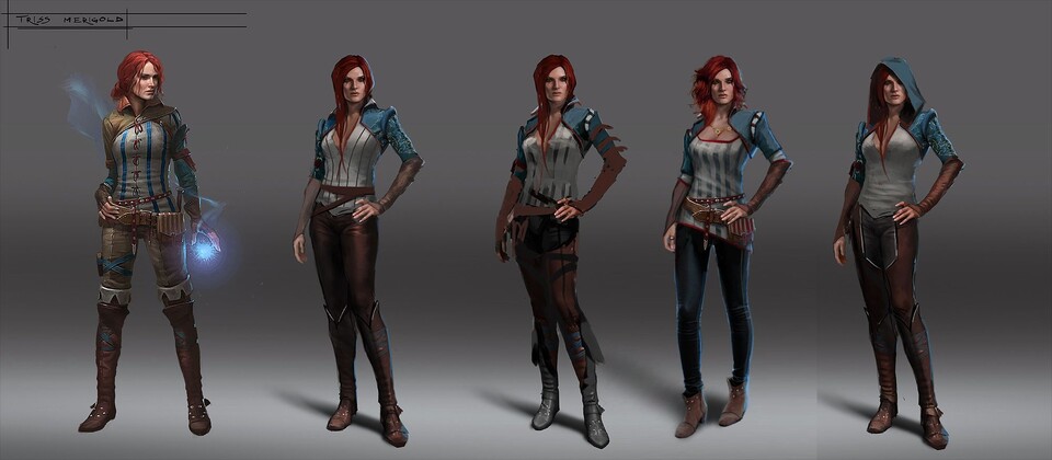 Unter anderem diese Konzeptzeichnungen mit dem unterschiedlichen Aussehen von Triss Merigold im kommenden The Witcher 3: Wild Hunt gelangte am vergangenen Wochenende an die Öffentlichkeit.