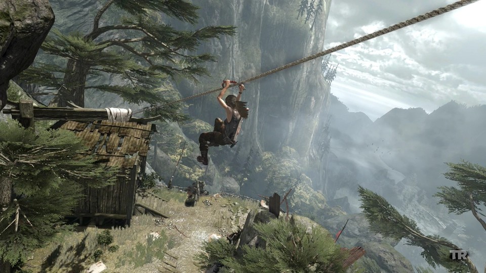 Tomb Raider Definitive Edition : Ein Panorama zum Verlieben: Dank höherer Auflösung und besserer Weitsicht sieht die Inselumgebung noch malerischer aus als zuvor. [PS4]