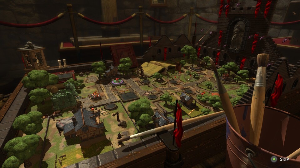 Das Tabletop-Schlachtfeld bietet Fantasy-Stimmung und gehört zu den coolsten Karten im Spiel.